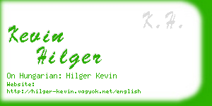kevin hilger business card